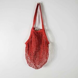 Meet All Red Classic String Market Bag Tote
